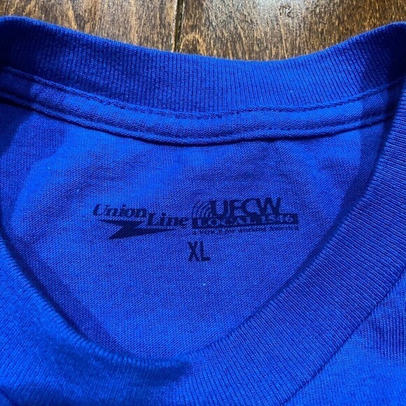 Union Line Atlanta Georgia Labor Day USA Eagle Workers Blue T-Shirt Men's XL - Picture 6 of 8
